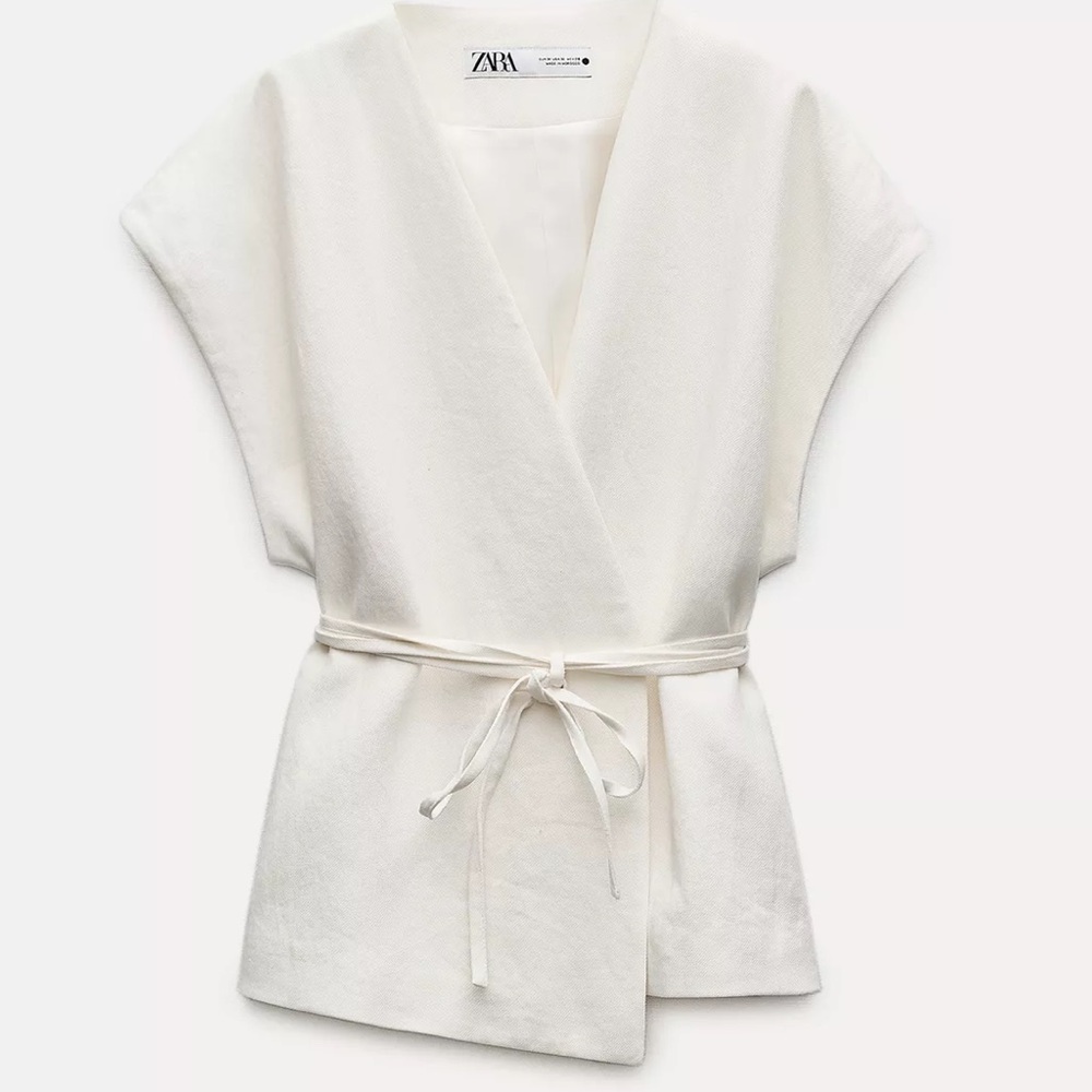 Zara White Elegant Blouse